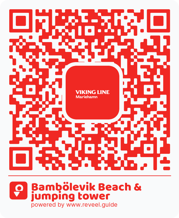 Image of the QR linking to the Bambölevik Beach & jumping tower