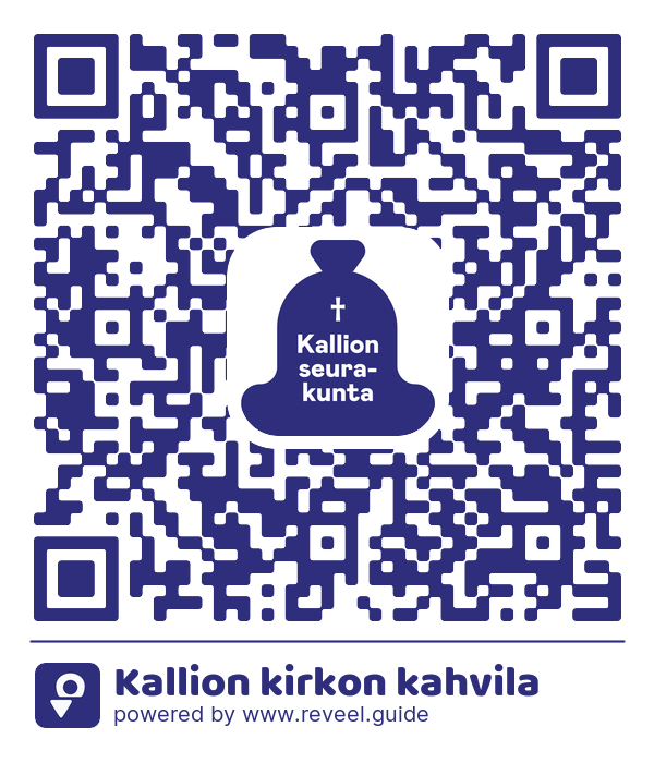 Image of the QR linking to the Kallion kirkon kahvila