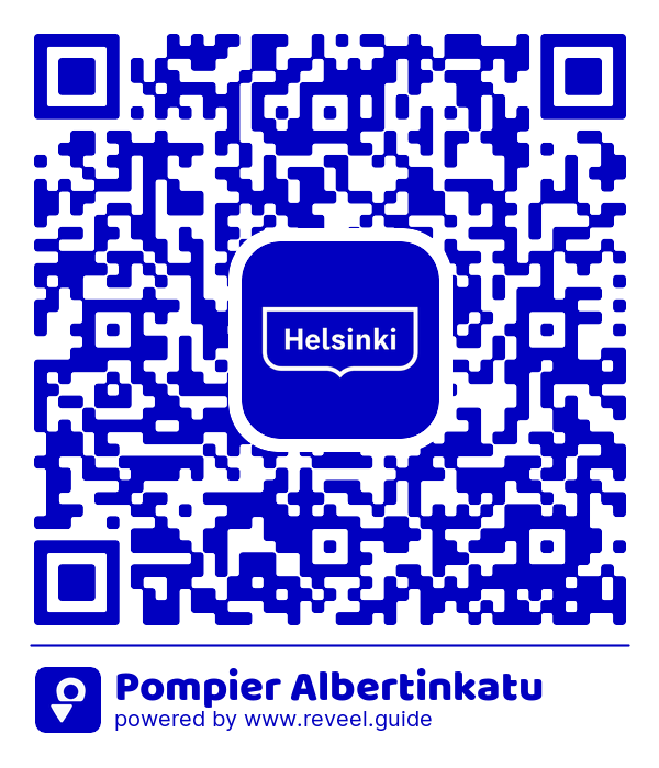 Image of the QR linking to the Pompier Albertinkatu