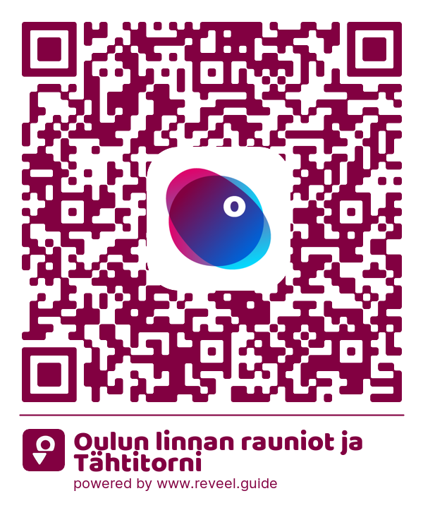 Image of the QR linking to the Oulu Castle Ruins and The Old Observatory