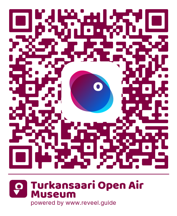 Image of the QR linking to the Turkansaari Open Air Museum 