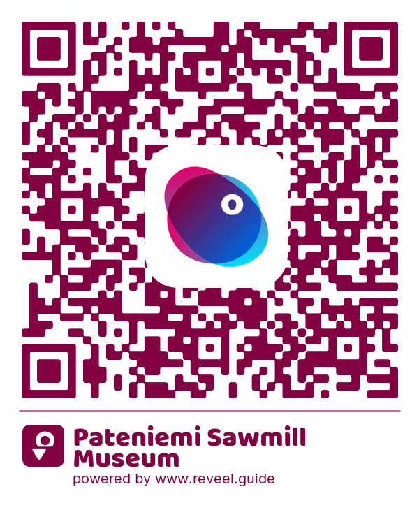 Image of the QR linking to the Pateniemi Sawmill Museum 