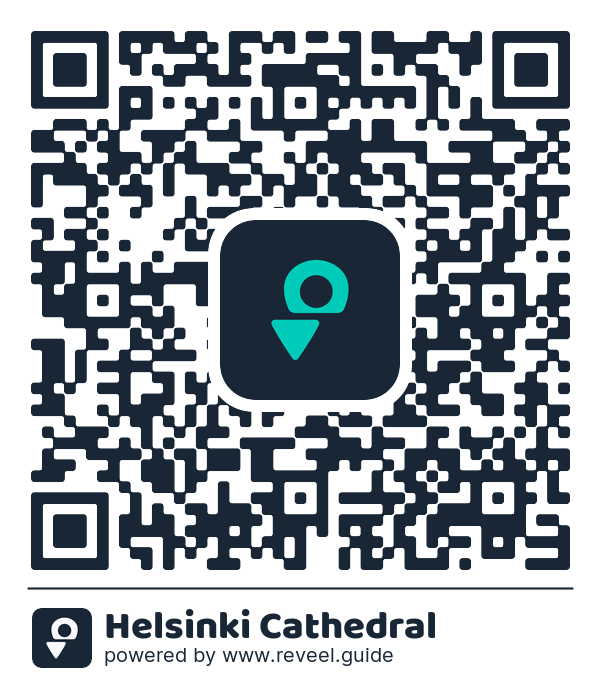 Image of the QR linking to the Helsinki Cathedral