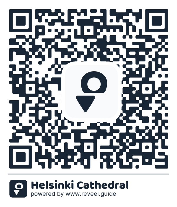 Image of the QR linking to the Helsinki Cathedral