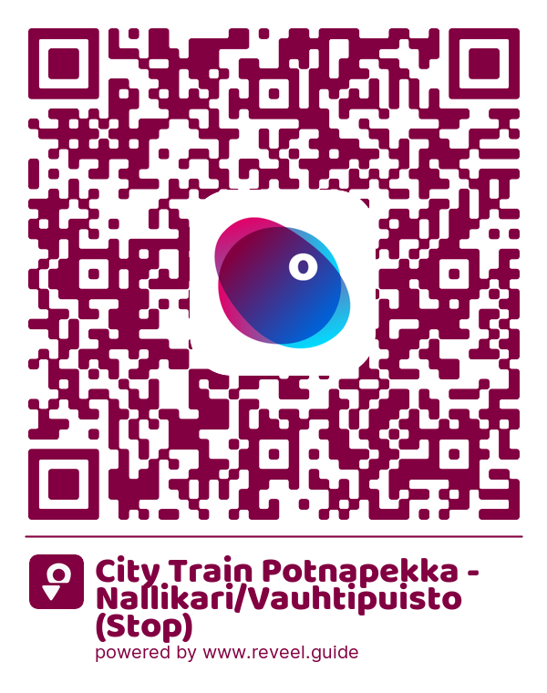 Image of the QR linking to the City Train Potnapekka - Nallikari/Vauhtipuisto (Stop)