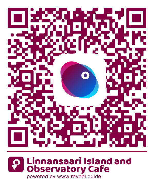 Image of the QR linking to the Linnansaari Island and Observatory Cafe 