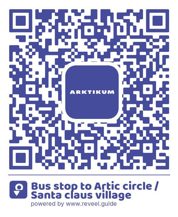 Image of the QR linking to the Bus stop to Artic circle / Santa claus village