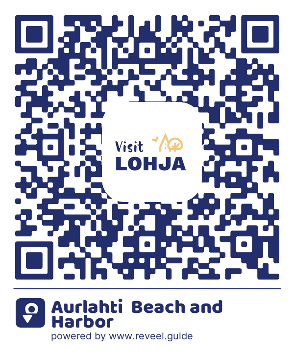 Image of the QR linking to the Aurlahti  Beach and Harbor