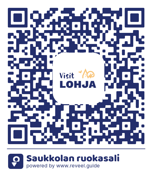 Image of the QR linking to the Saukkolan ruokasali