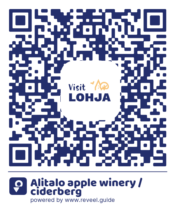 Image of the QR linking to the Alitalo apple winery / ciderberg