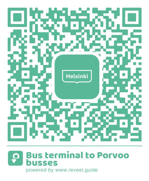 Image of the QR linking to the Bus terminal to Porvoo busses