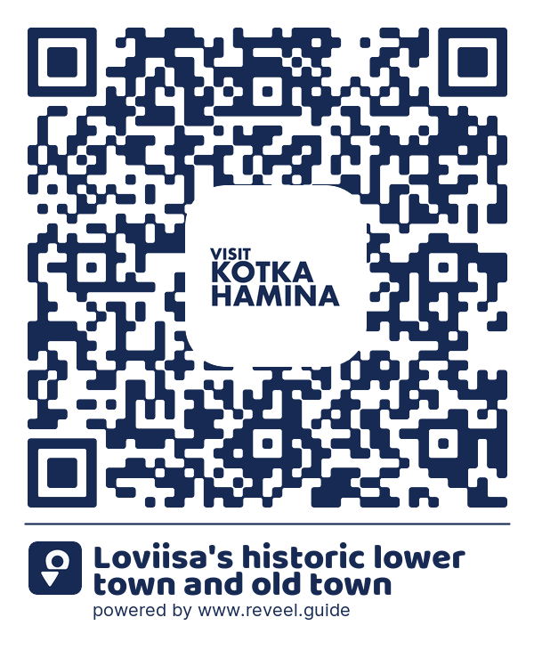 Image of the QR linking to the Loviisa's historic lower town and old town