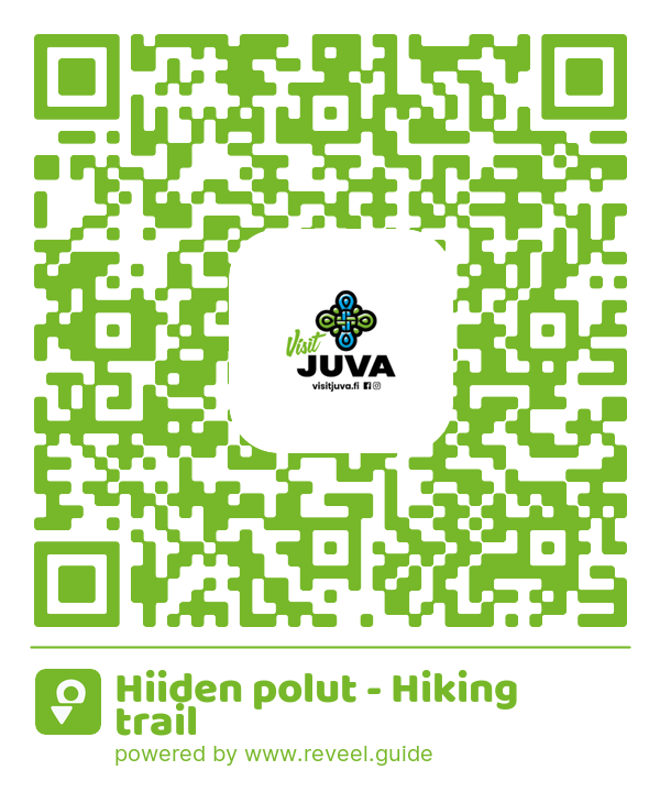 Image of the QR linking to the Hiiden polut - Hiking trail