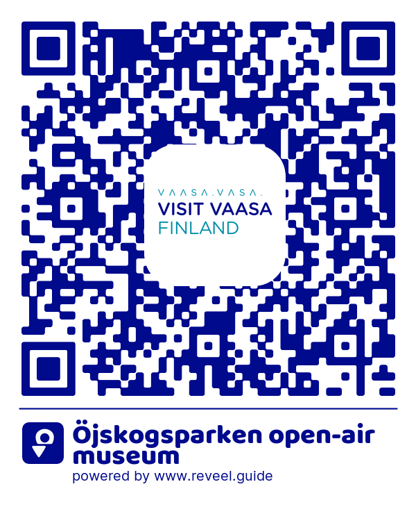 Image of the QR linking to the Öjskogsparken open-air museum