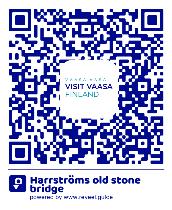 Image of the QR linking to the Harrströms old stone bridge