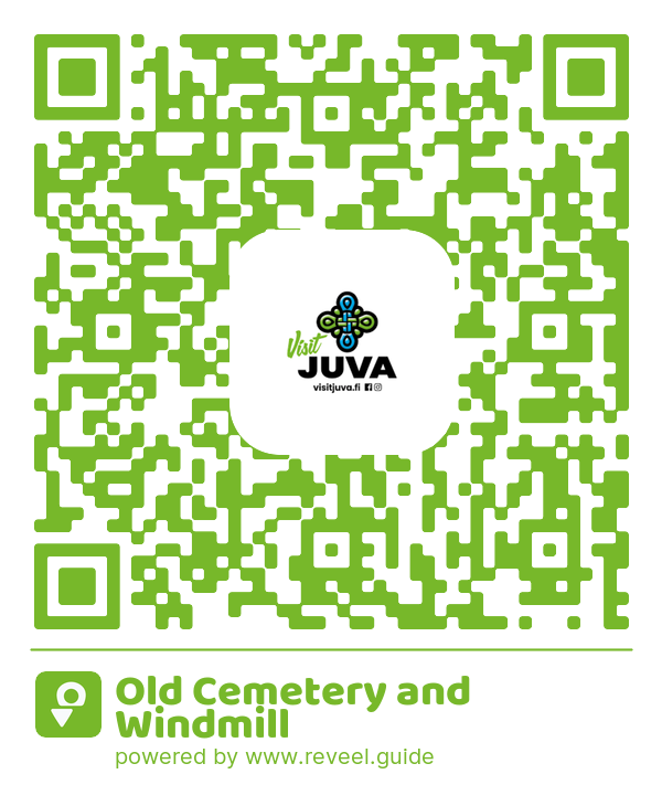 Image of the QR linking to the Old Cemetery and Windmill