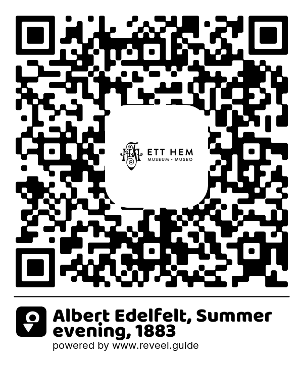 Image of the QR linking to the Albert Edelfelt, Kesäiltana, 1883