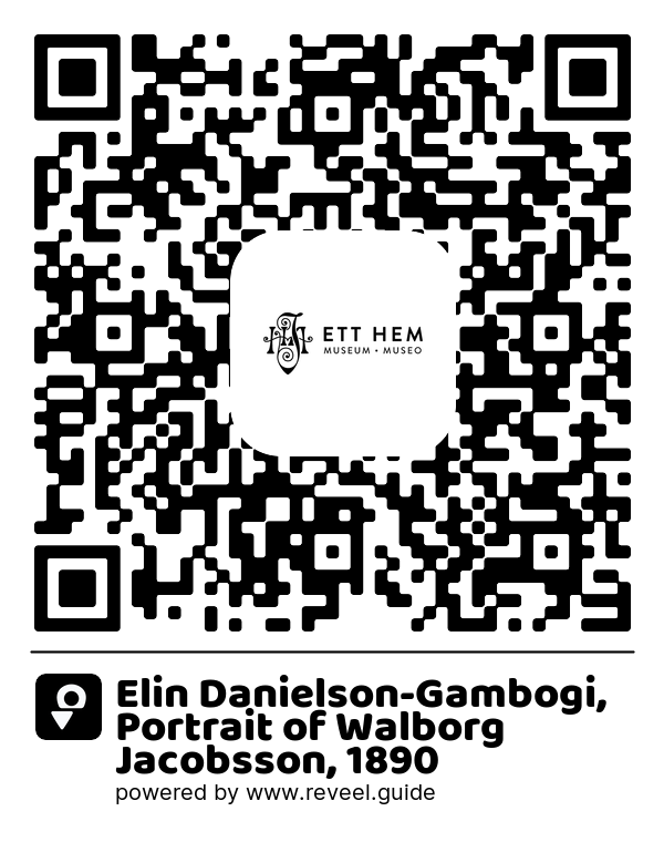 Image of the QR linking to the Elin Danielson-Gambogi, Walborg Jacobssonin muotokuva, 1890