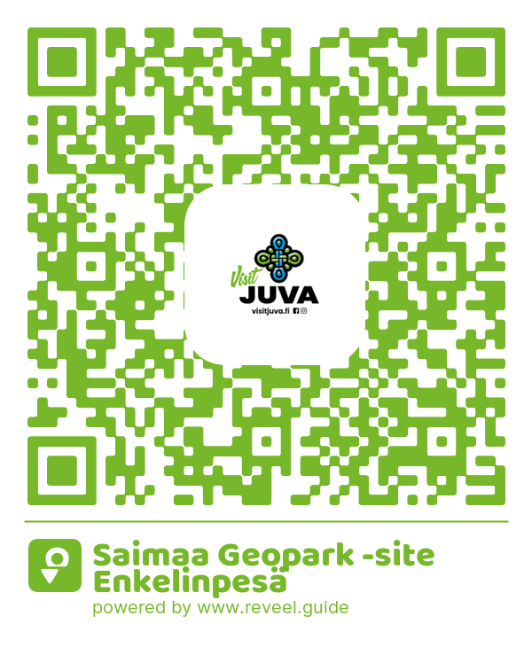 Image of the QR linking to the Saimaa Geopark -site Enkelinpesä