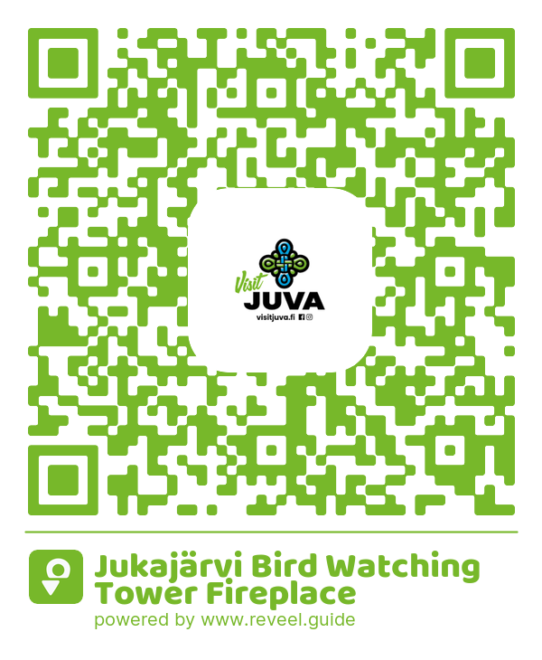 Image of the QR linking to the Jukajärvi Bird Watching Tower Fireplace