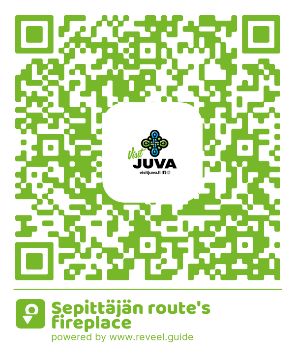 Image of the QR linking to the Sepittäjän route's fireplace