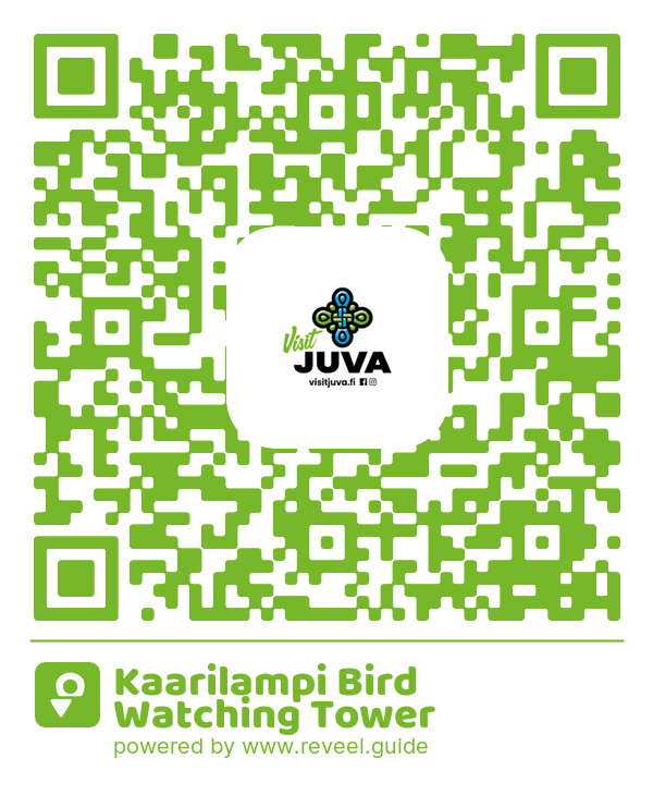 Image of the QR linking to the Kaarilampi Bird Watching Tower