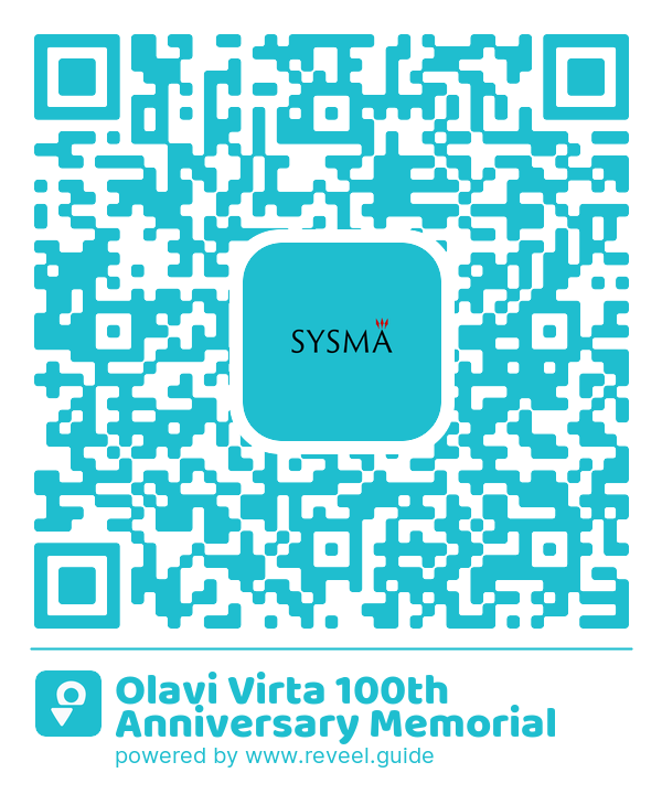 Image of the QR linking to the Olavi Virta 100th Anniversary Memorial