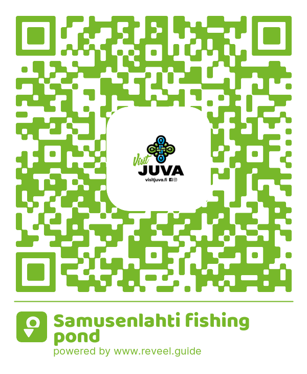 Image of the QR linking to the Samusenlahti fishing pond