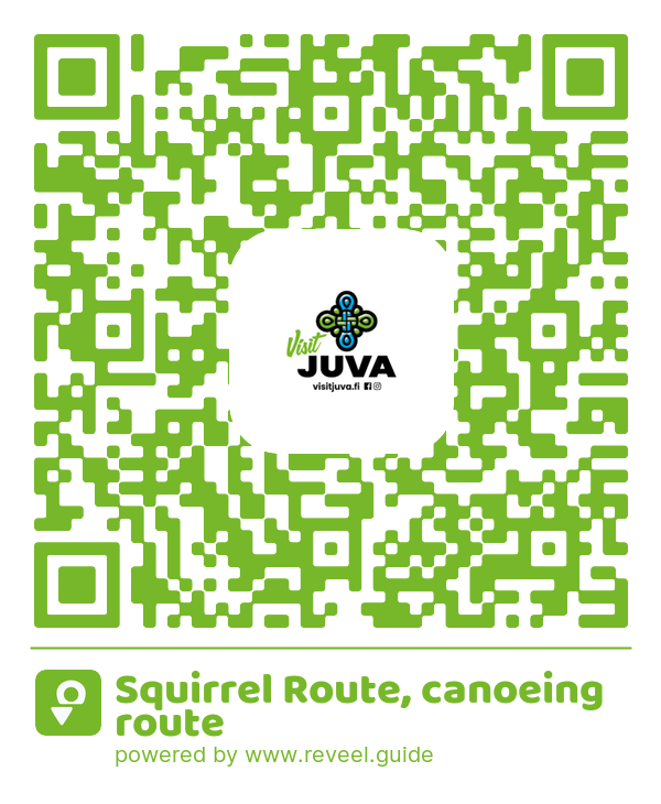 Image of the QR linking to the Squirrel Route, canoeing route