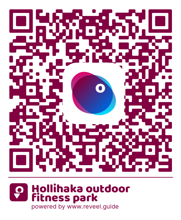 Image of the QR linking to the Hollihaka outdoor fitness park