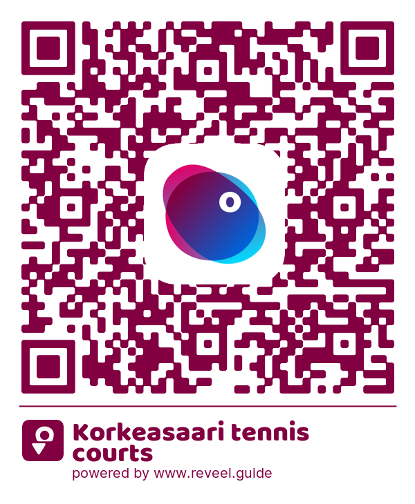 Image of the QR linking to the Korkeasaari tennis courts