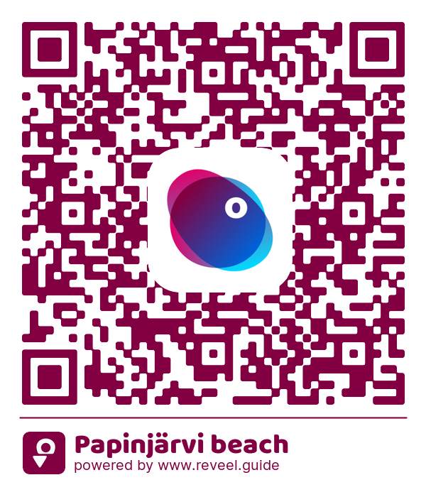 Image of the QR linking to the Papinjärvi beach