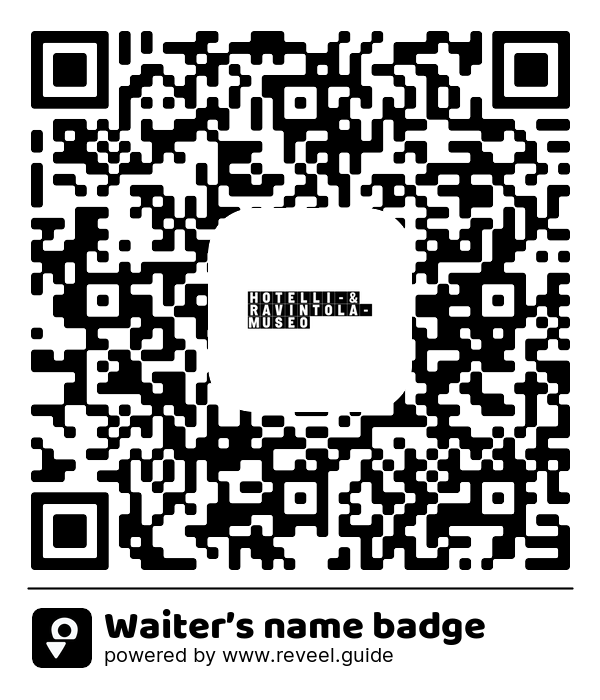 Image of the QR linking to the Waiter’s name badge