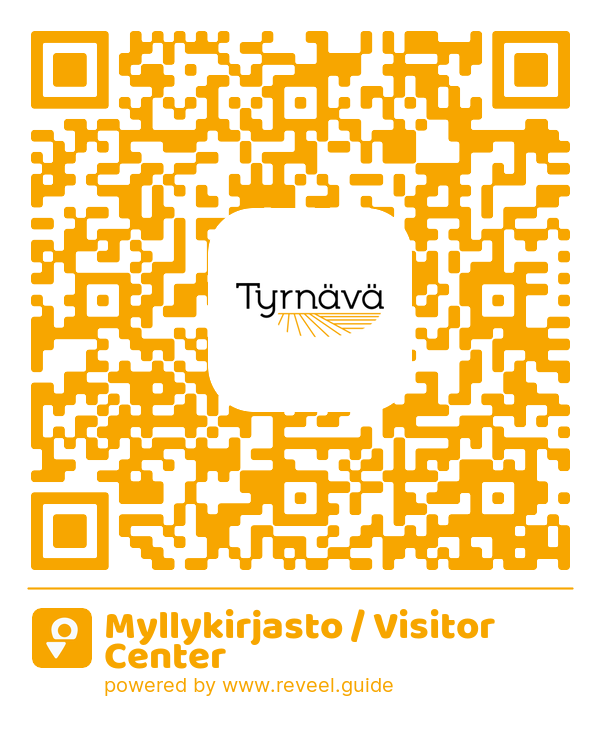 Image of the QR linking to the Myllykirjasto / Visitor Center