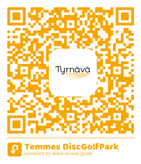 Image of the QR linking to the Temmes DiscGolfPark