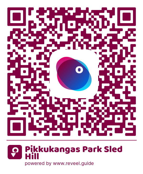 Image of the QR linking to the Pikkukangas Park Sled Hill