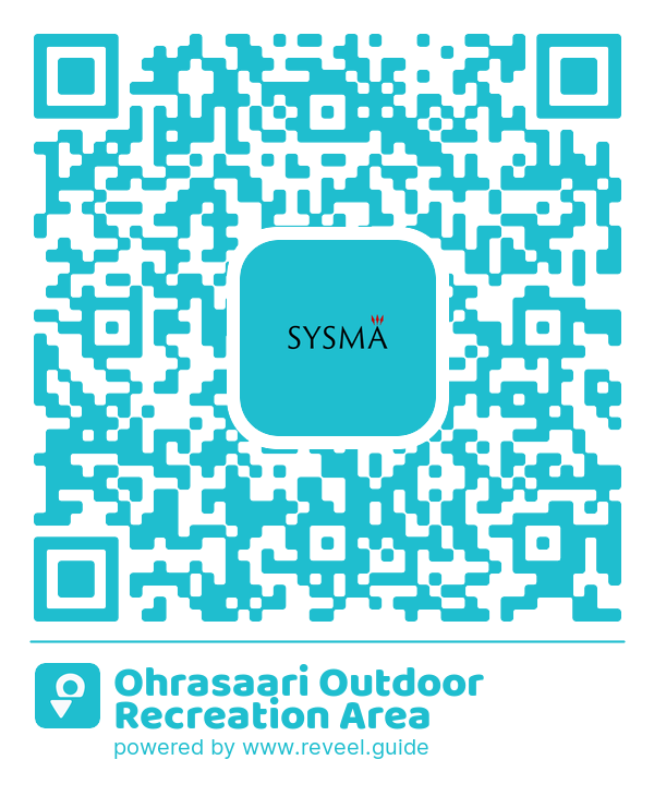 Image of the QR linking to the Ohrasaari Outdoor Recreation Area