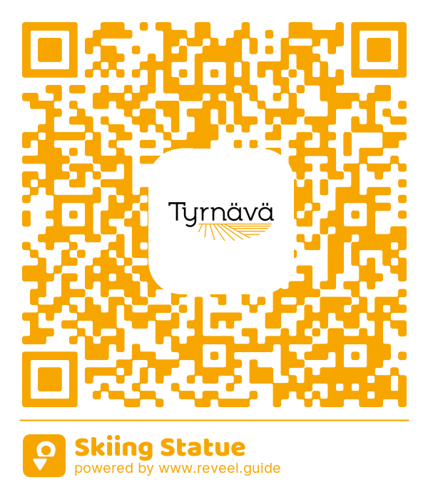 Image of the QR linking to the Skiing Statue