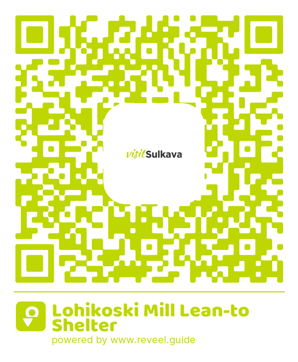 Image of the QR linking to the Lohikoski Mill Lean-to Shelter