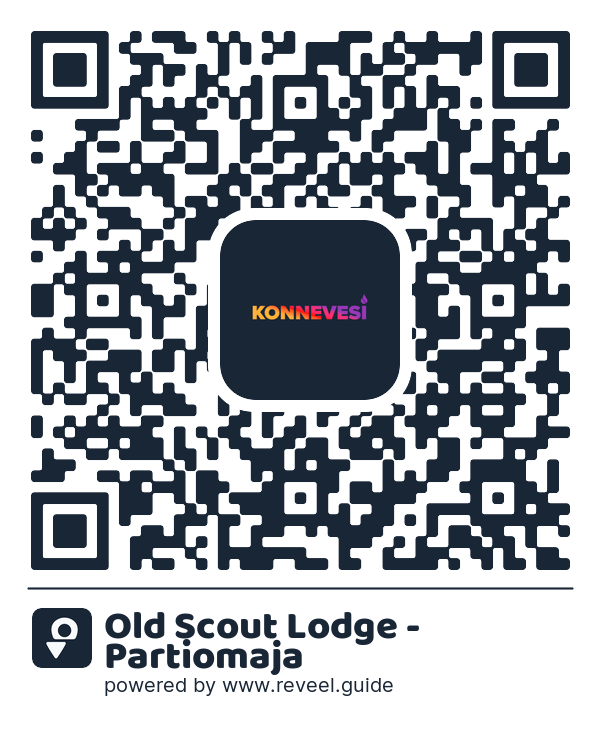 Image of the QR linking to the Old Scout Lodge - Partiomaja