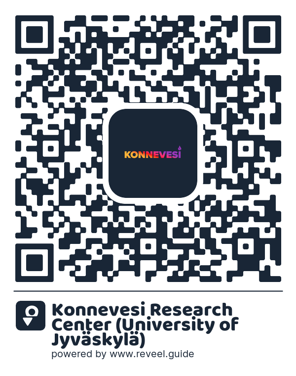 Image of the QR linking to the Konnevesi Research Center (University of Jyväskylä)