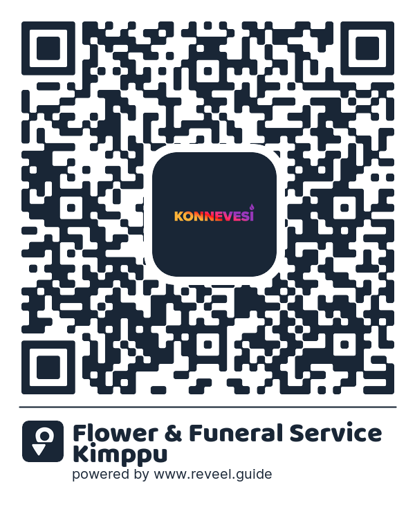 Image of the QR linking to the Flower & Funeral Service Kimppu