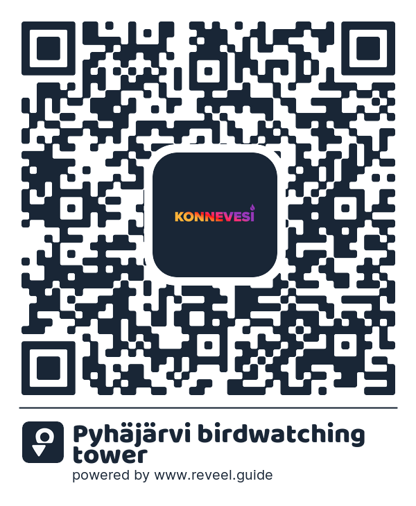 Image of the QR linking to the Pyhäjärvi birdwatching tower