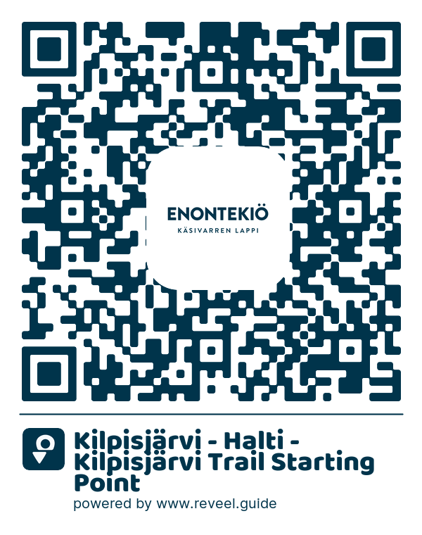 Image of the QR linking to the Kilpisjärvi - Halti - Kilpisjärvi Trail Starting Point