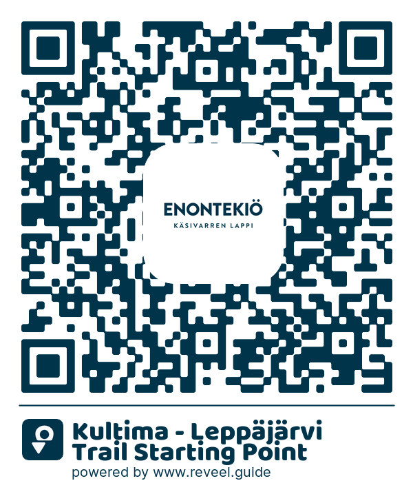 Image of the QR linking to the Kultima - Leppäjärvi Trail Starting Point