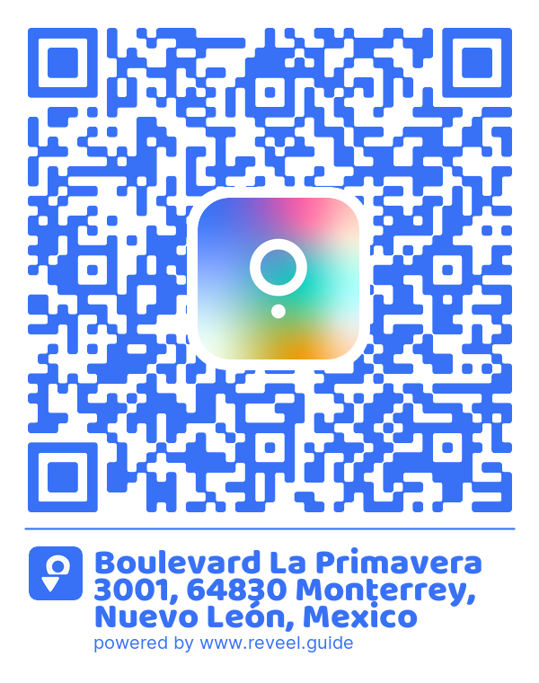 Image of the QR linking to the Boulevard La Primavera 3001, 64830 Monterrey, Nuevo León, Mexico