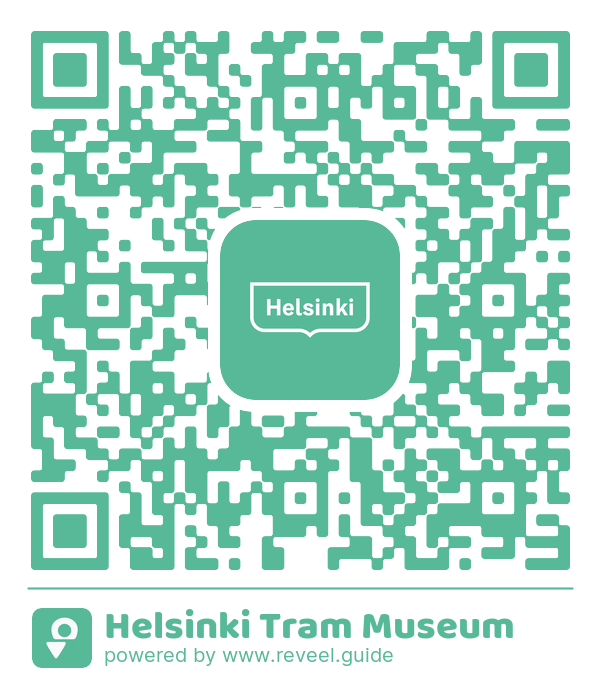 Image of the QR linking to the Helsingfors spårvagnsmuseum