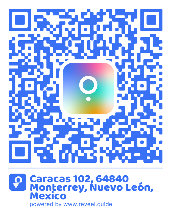 Image of the QR linking to the Caracas 102, 64840 Monterrey, Nuevo León, Mexico