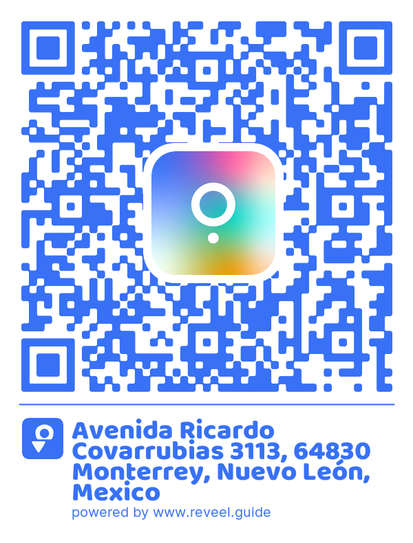 Image of the QR linking to the 3113 Ricardo Covarrubias Avenue, 64830 Monterrey, Nuevo Leon, Mexico