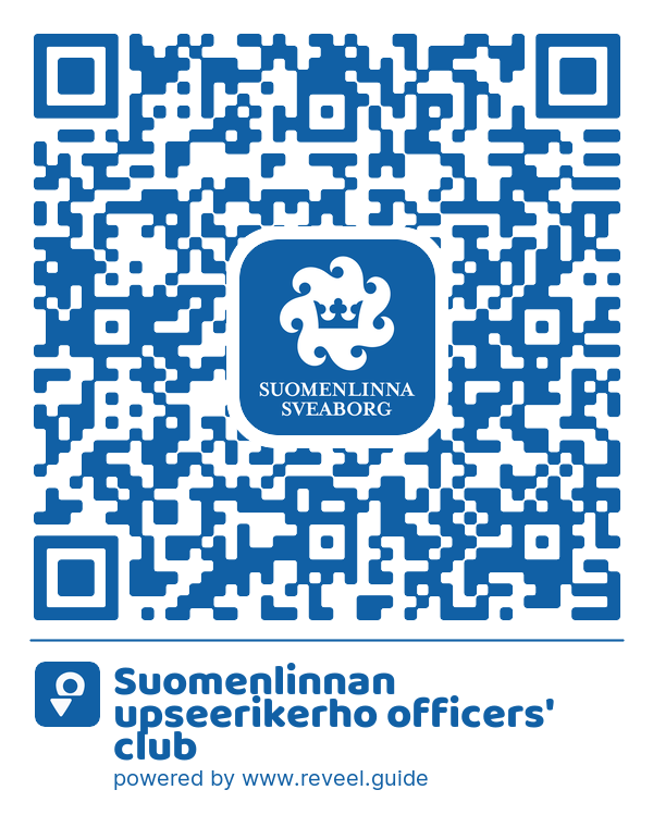 Image of the QR linking to the Suomenlinnan upseerikerho officers' club